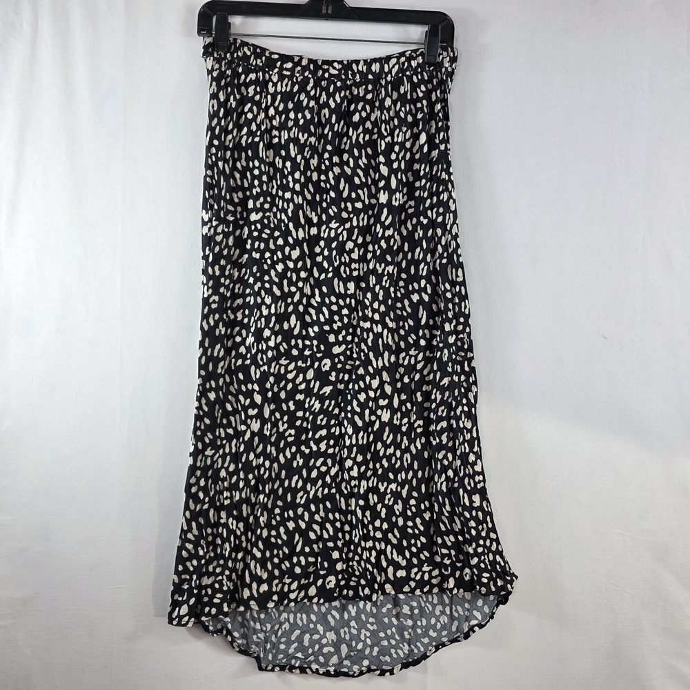 By Together Black and White High Low midi length Skirt